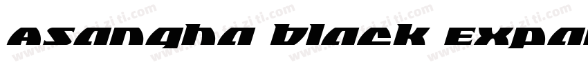 Asangha Black Expanded Italic字体转换